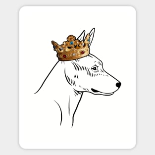 Rat Terrier Dog King Queen Wearing Crown Sticker